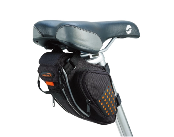 Ibera Strap-on Seat/Saddle Bag With Reflective Strip (1.5L Capacity) 1 Ibera Strap-on Seat/Saddle Bag With Reflective Strip (1.5L Capacity)