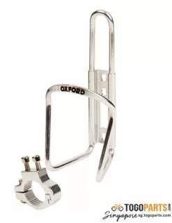 Oxford BT168W Bottle Cage And Handlebar Backet - Silver