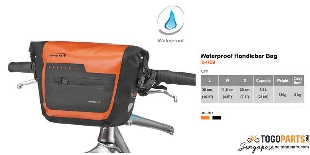 Ibera Waterproof Handlebar Bag 2 Ibera Waterproof Handlebar Bag - Bilde 2