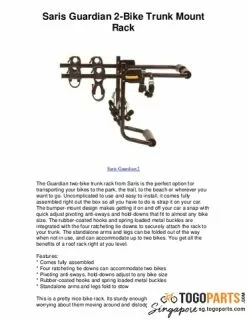 Saris Guardian 2 Trunk Bike Rack -Cases Salgsbutikk large adpic2 1508389353 25383
